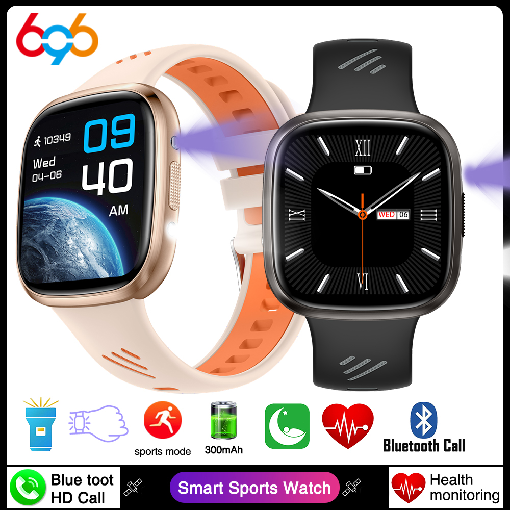 Smartwatch Purple Watches For Women - Smart Watch Men BT Call LED