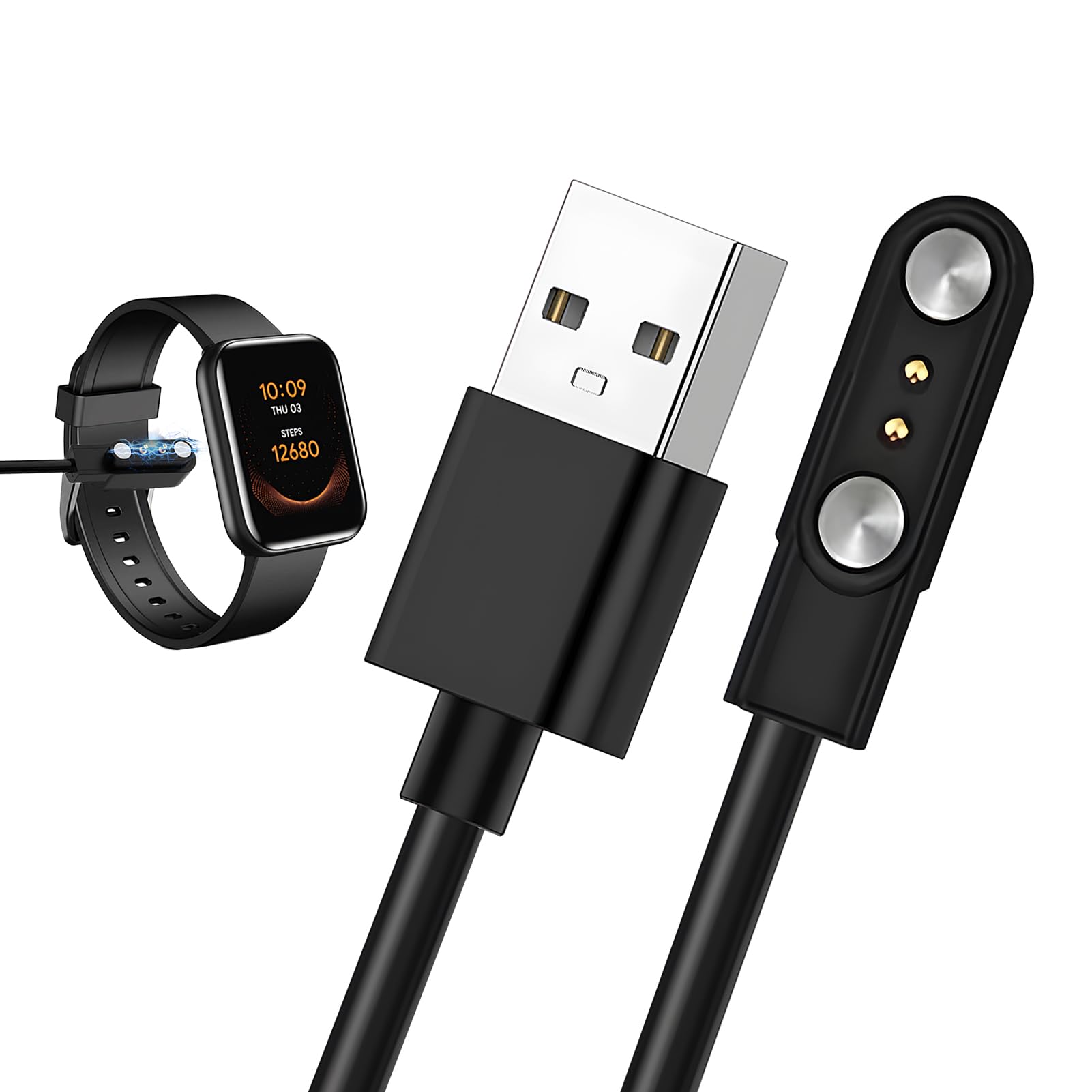 Smartwatch English - Magnetic Charge Charging Cable,Universal USB Power