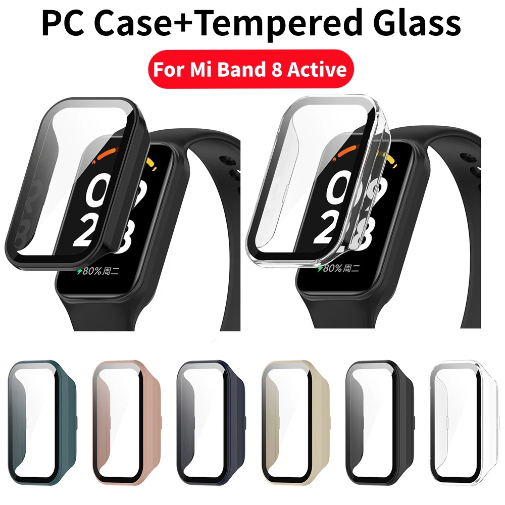 Smartwatch Redmi Watches - PC Case+Tempered Glass For Xiaomi Mi