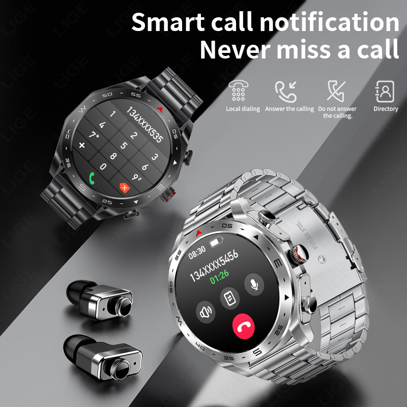 LIGE TWS Earbuds Bluetooth Hea - Smartwatch Noise Watches For Women 评论和价格