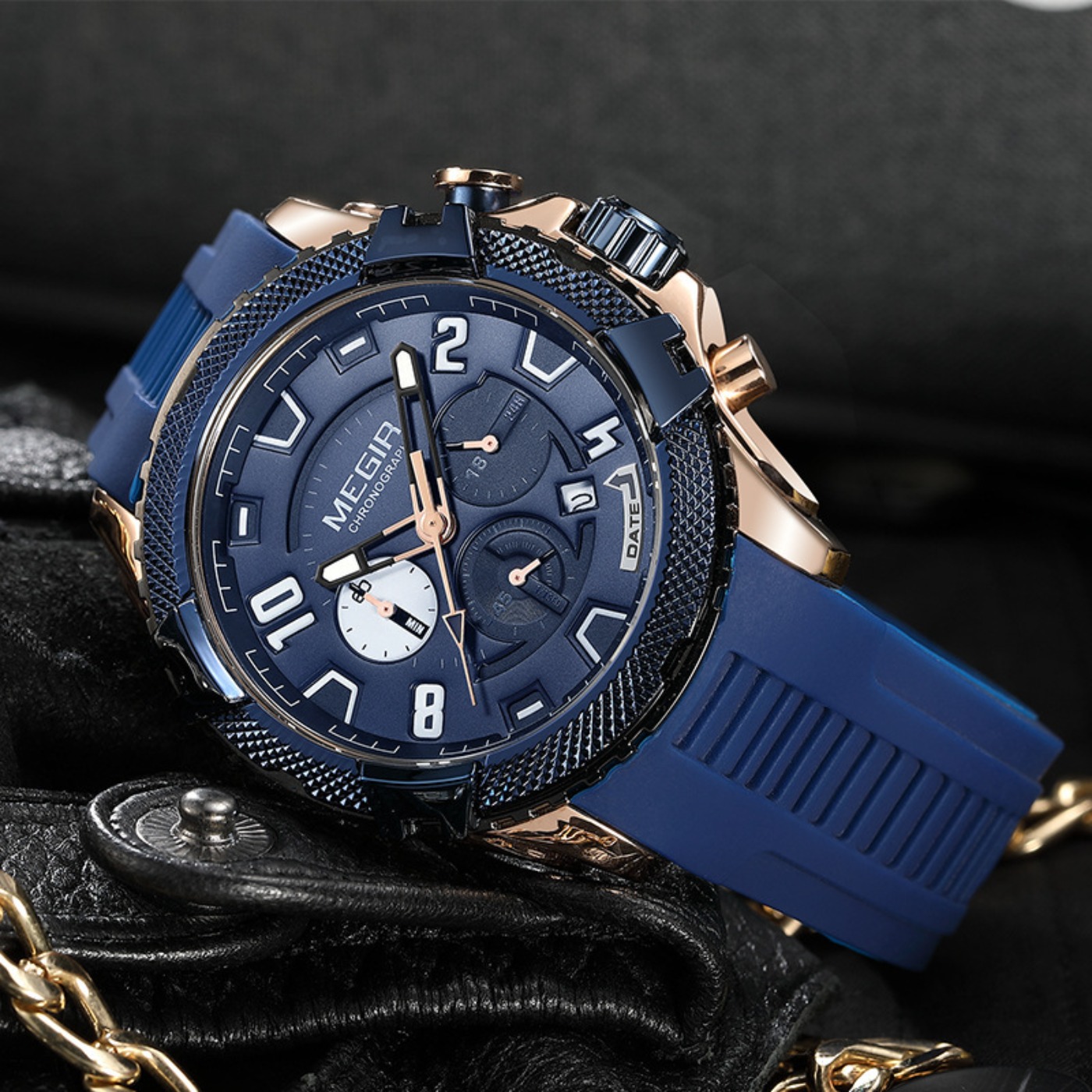 MEGIR 48MM Dial Chronograph Me - Chronograph Sport Watch 评论和价格