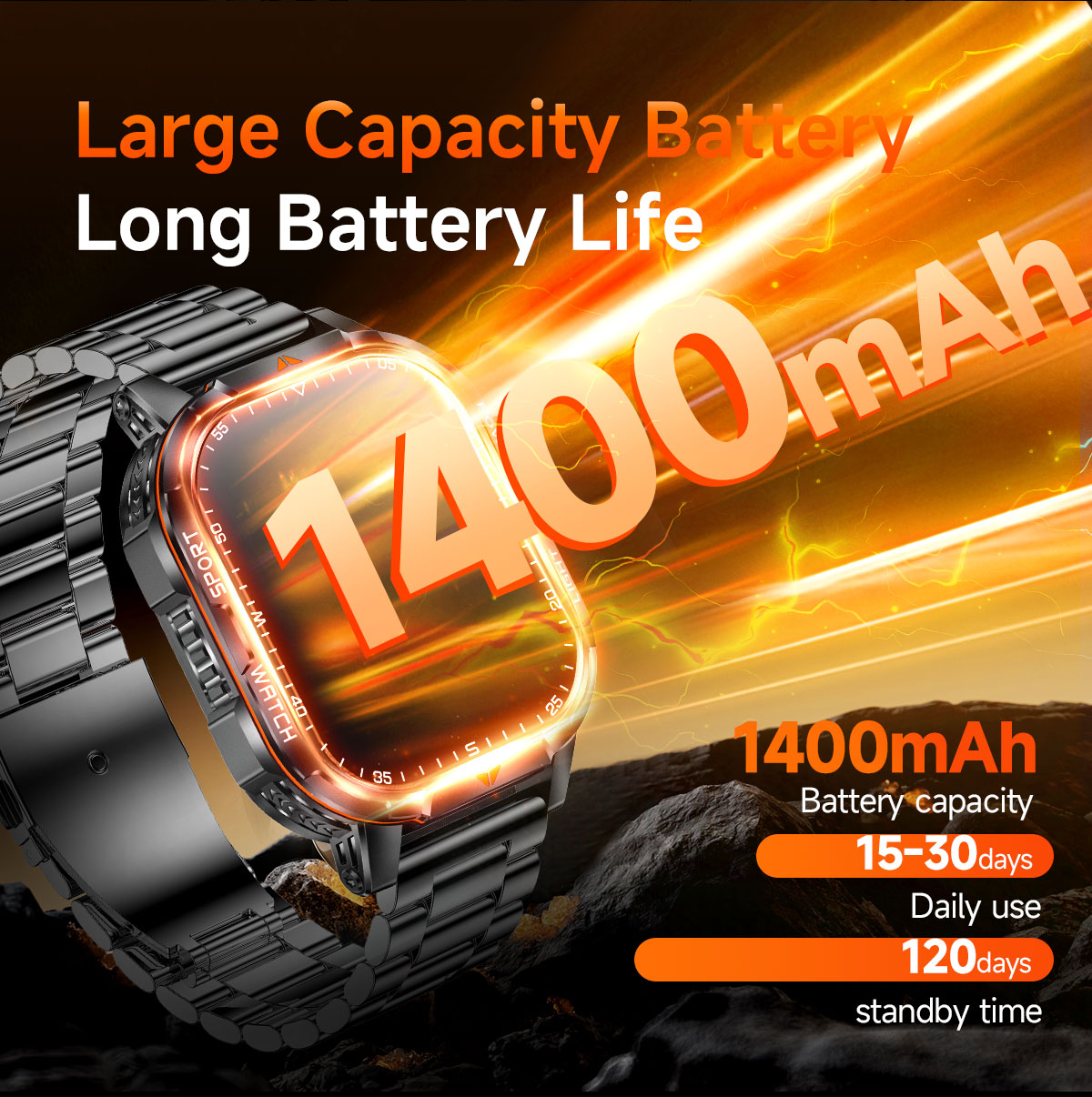 2026 New 1400mAh Super Large B - Smartwatch Trending Watches For Men 评论和价格