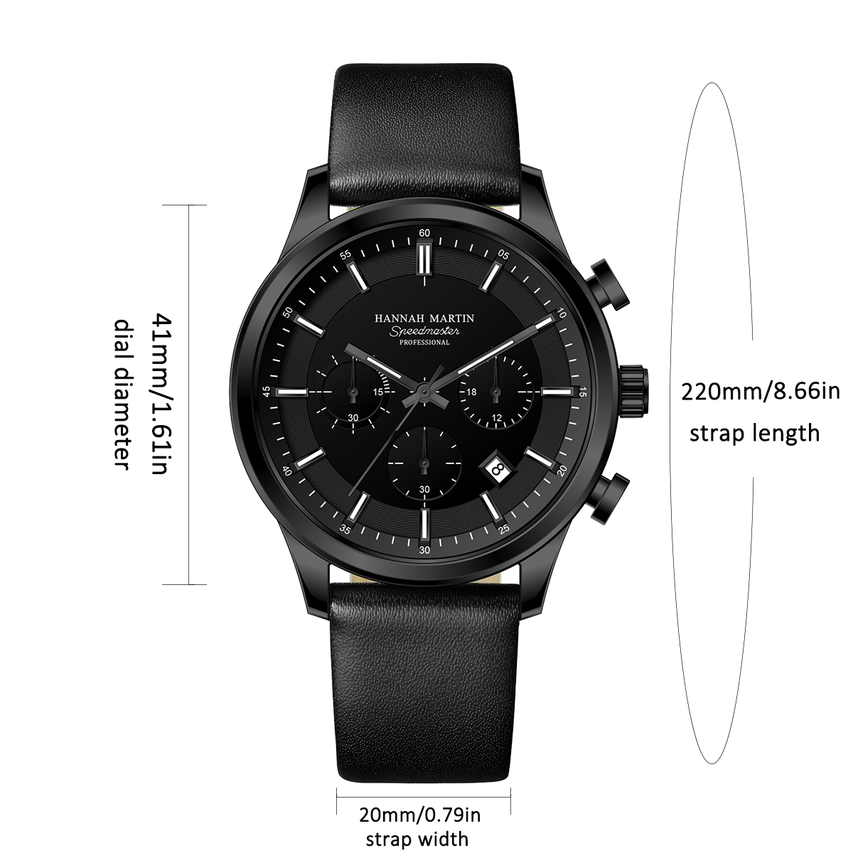 Hannah Martin Men Gift Box Men - Chronograph Sport Watch 评论和价格