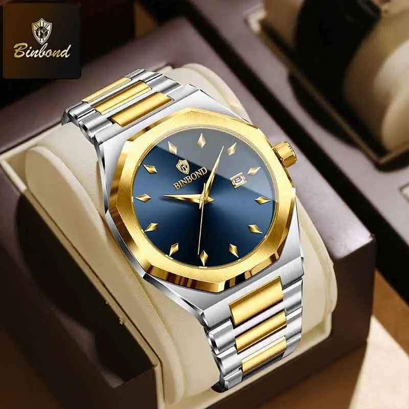 BINBOND Top Brand Man Quartz W - Smartwatch Branded Watches For Men 评论和价格