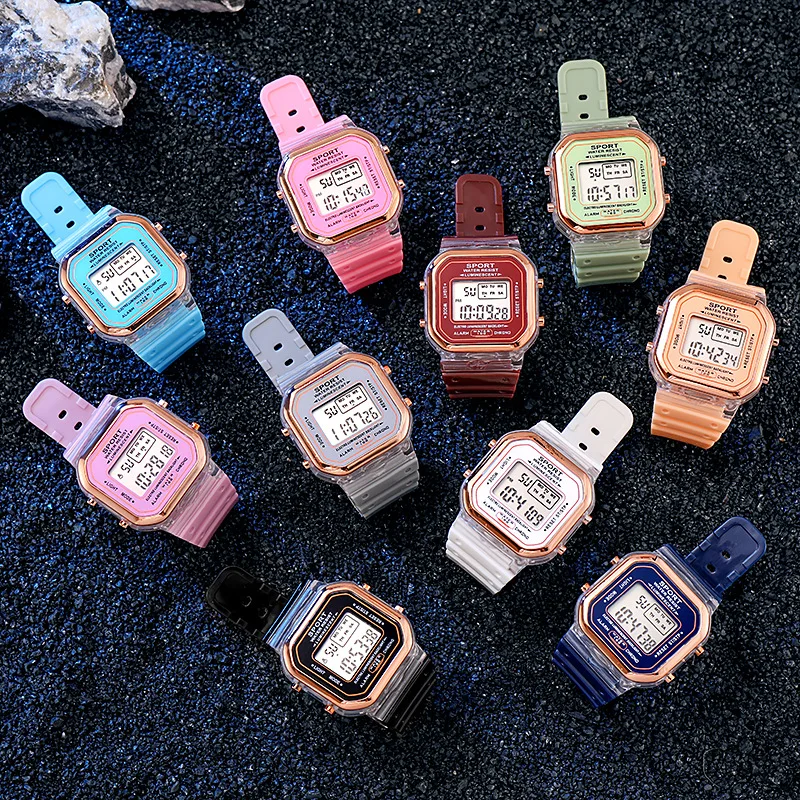 Fashion Brand Student Transpar - Chronograph Sport Watch 评论和价格