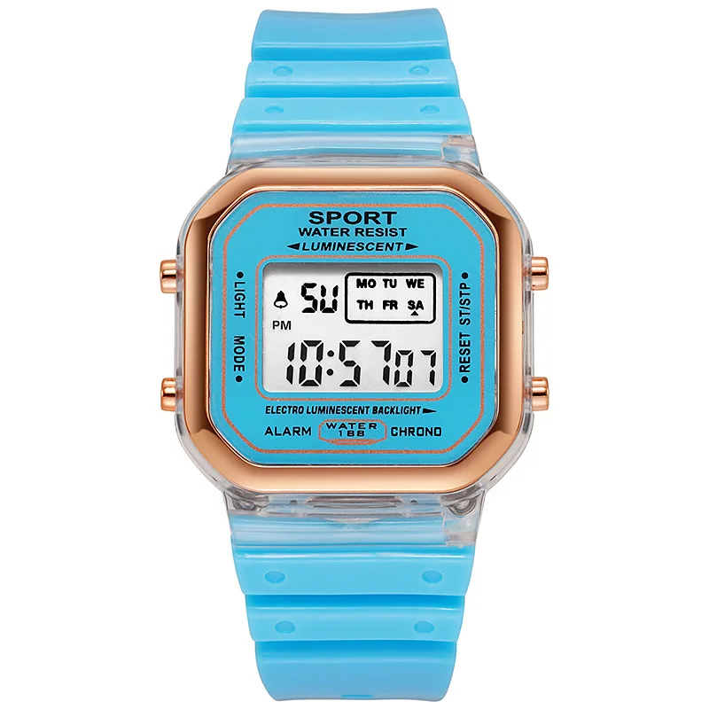 Fashion Brand Student Transpar - Chronograph Sport Watch 评论和价格