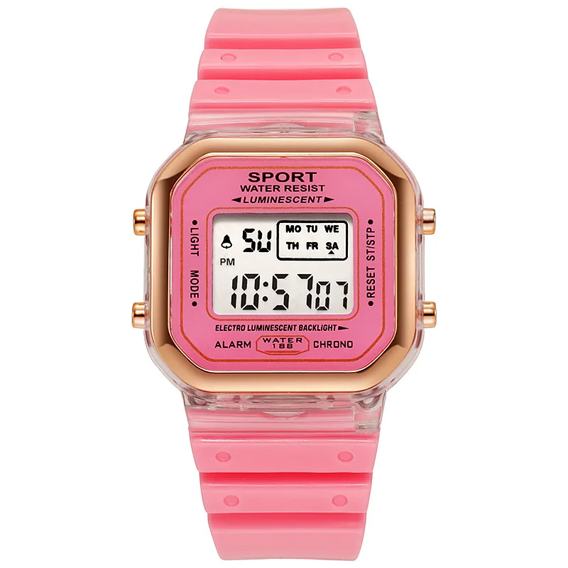 Fashion Brand Student Transpar - Chronograph Sport Watch 评论和价格