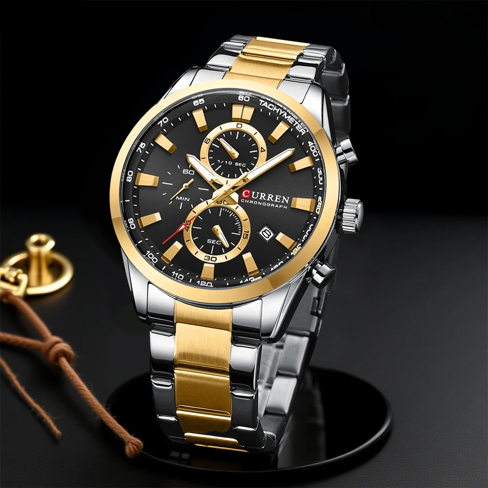 CURREN Casual Quartz Chrono Sp - Chronograph Sport Watch 评论和价格