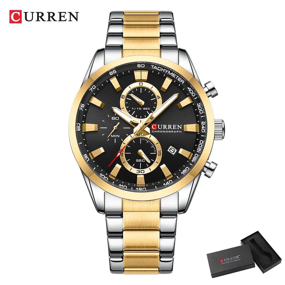 CURREN Casual Quartz Chrono Sp - Chronograph Sport Watch 评论和价格