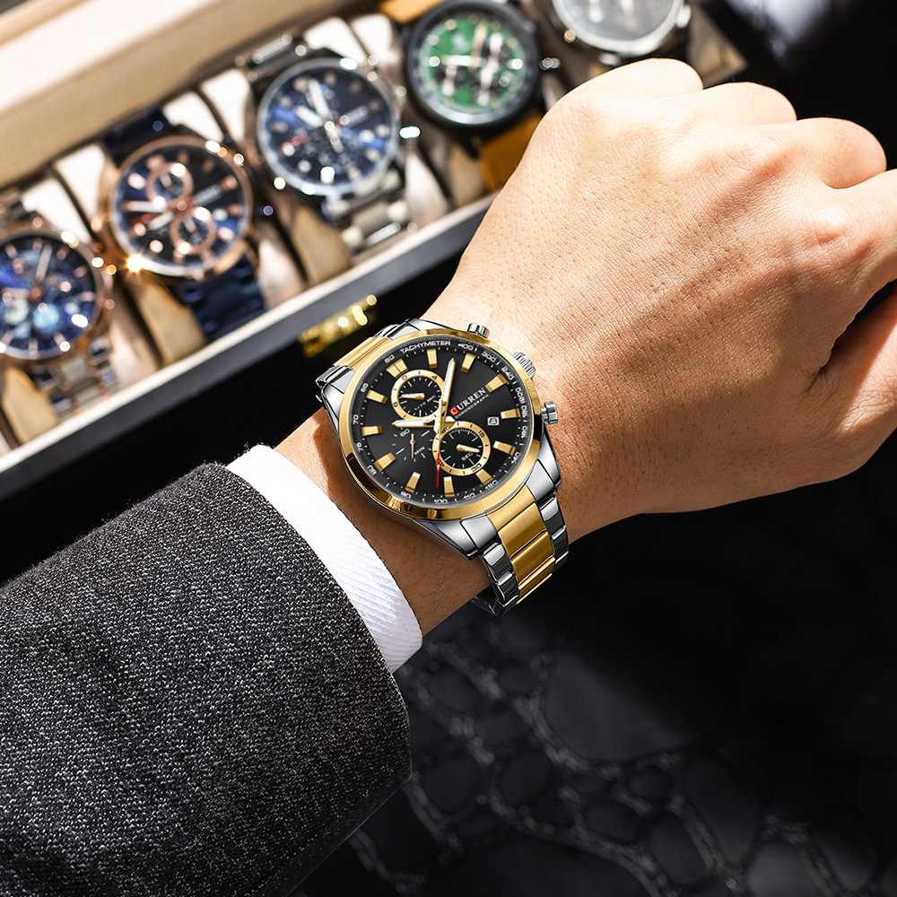 CURREN Casual Quartz Chrono Sp - Chronograph Sport Watch 评论和价格