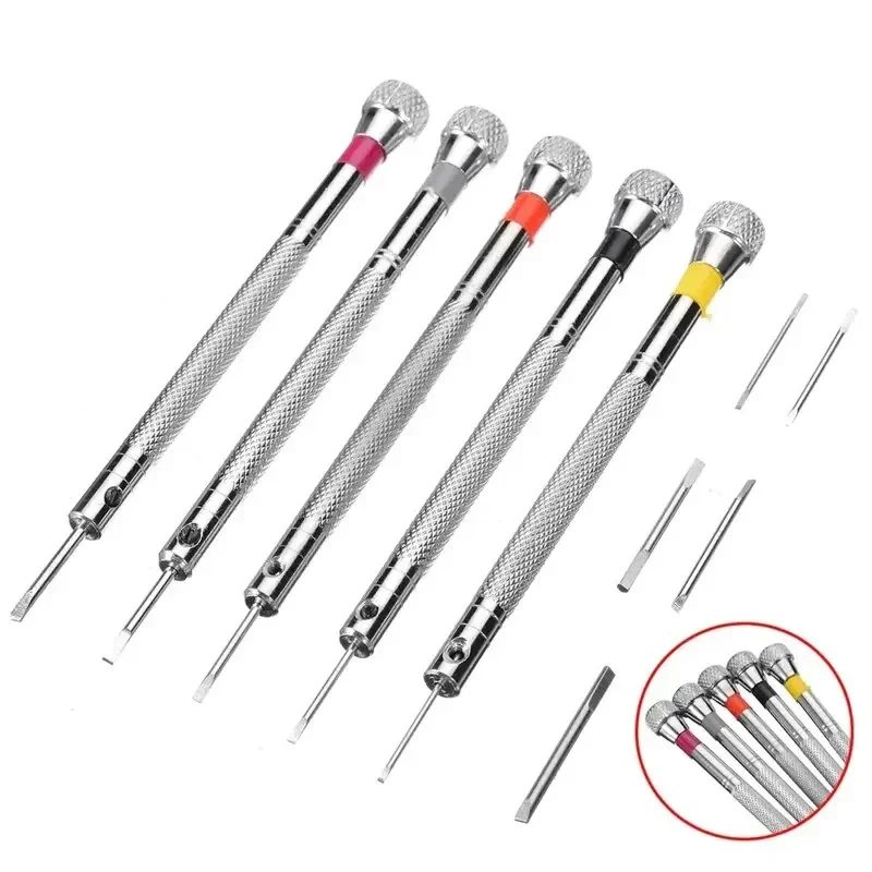 5pcs/set 0.8-1.6mm Steel Screw - Watchmaker Screwdriver 评论和价格