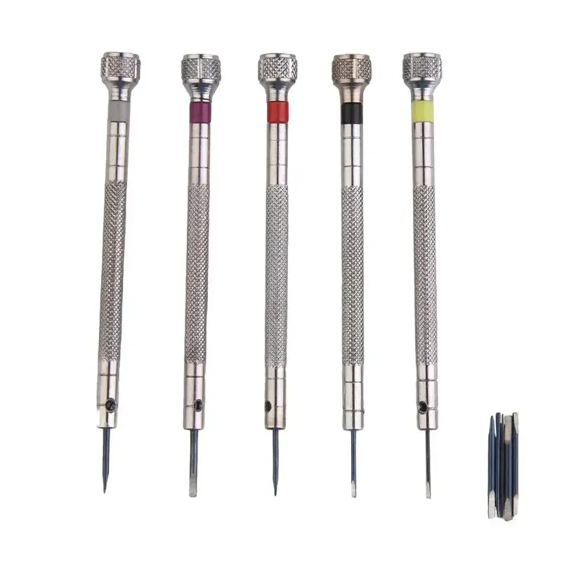 5pcs/set 0.8-1.6mm Steel Screw - Watchmaker Screwdriver 评论和价格