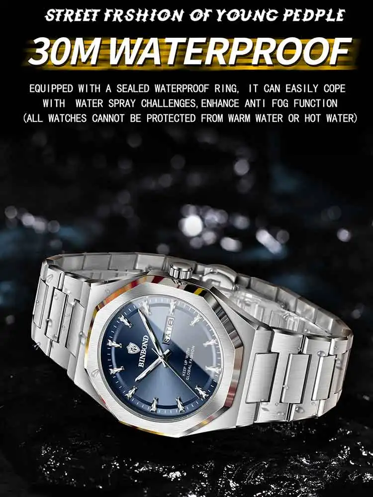 BINBOND Fashion Trend Men's Qu - Smartwatch Trending Watches For Men 评论和价格