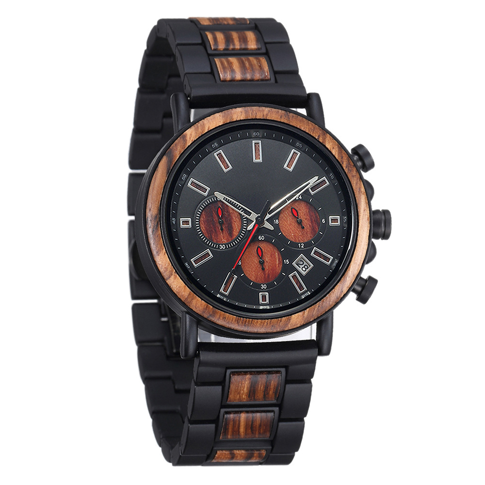 Steel Wood Blend Multi Functio - Smartwatch Trending Watches For Men 评论和价格