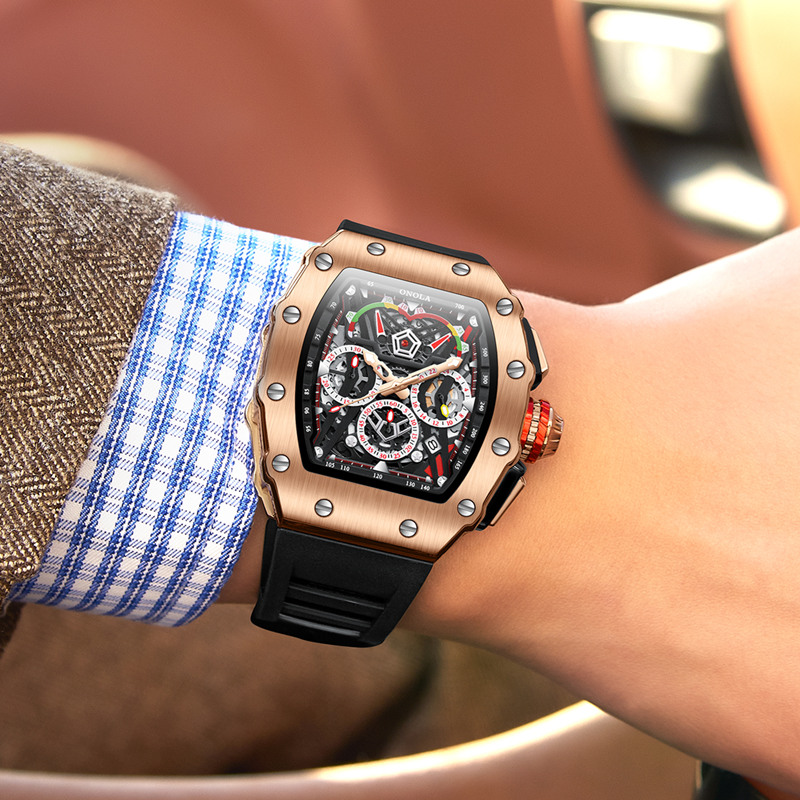 ONOLA Wristwatches Quartz Wris - Chronograph Sport Watch 评论和价格