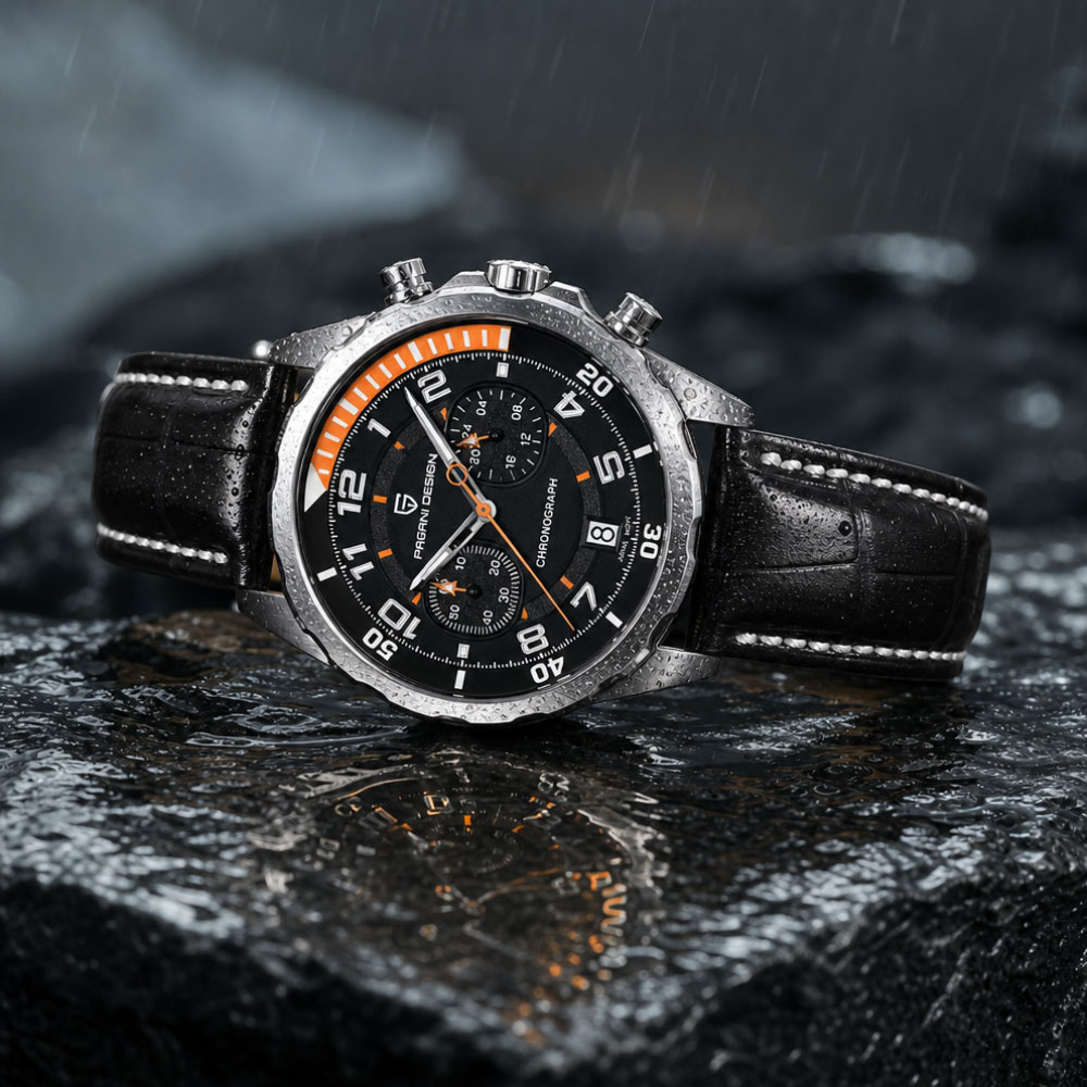 PAGANI DESIGN Classic Leather  - Chronograph Sport Watch 评论和价格