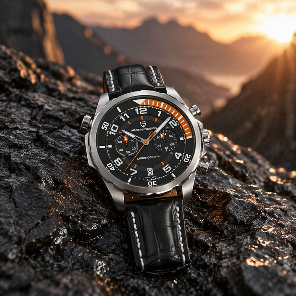 PAGANI DESIGN Classic Leather  - Chronograph Sport Watch 评论和价格