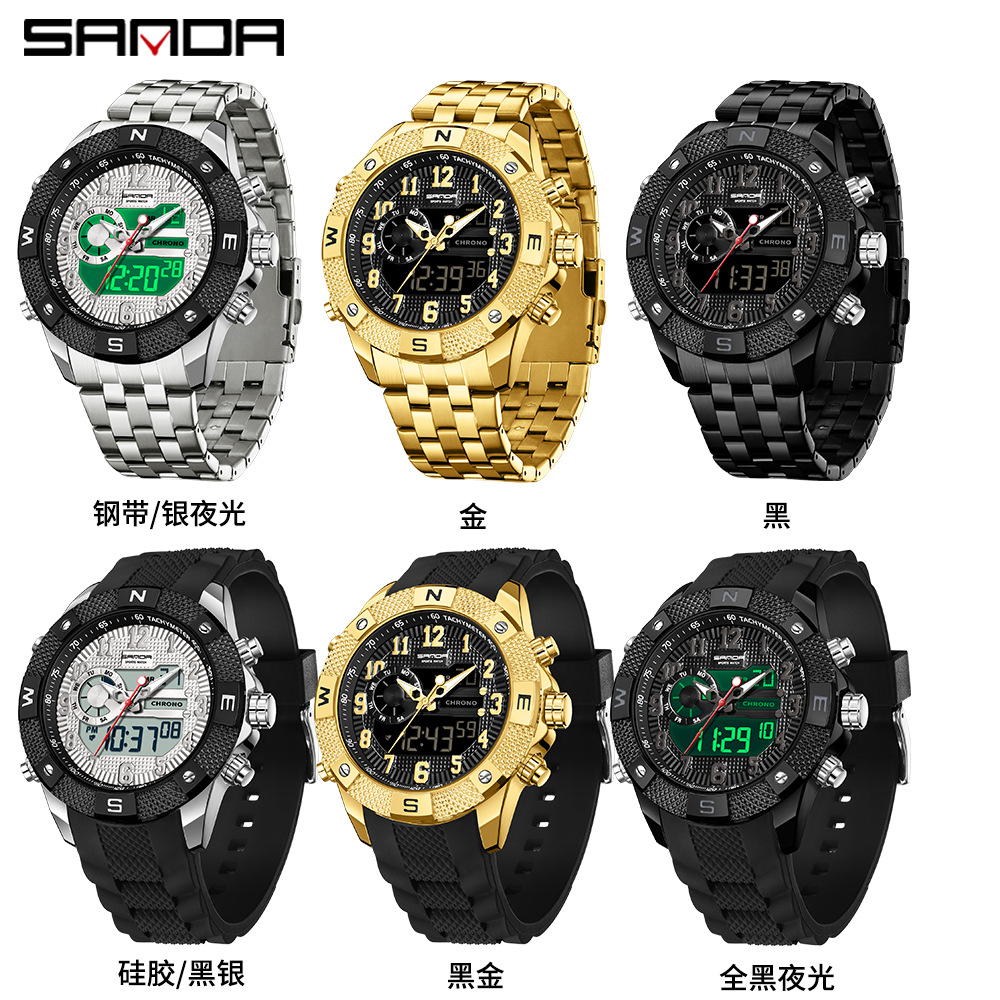 SANDA electronic watch youth t - Smartwatch Trending Watches For Men 评论和价格