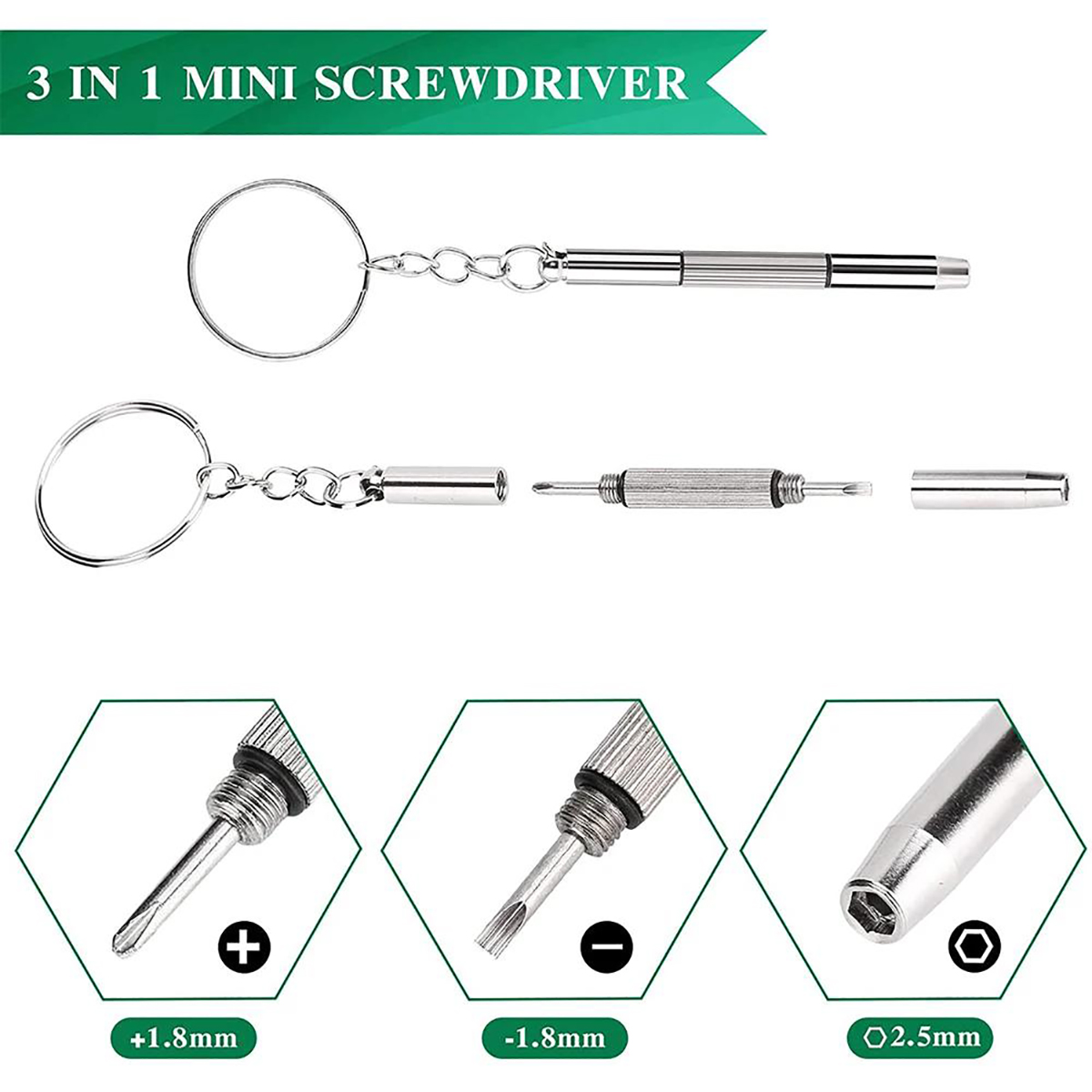 1/2/10pcs Mini 3 in1 Screwdriv - Watchmaker Screwdriver 评论和价格