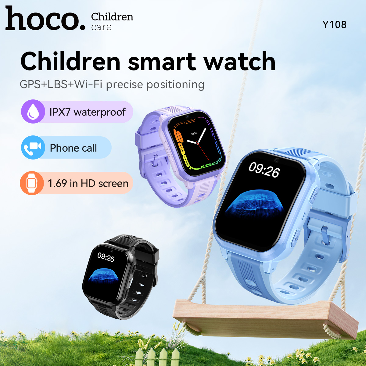 HOCO Y108 1.69inch HD LCD Curv - Smartwatch Watches For Kid Girl 评论和价格