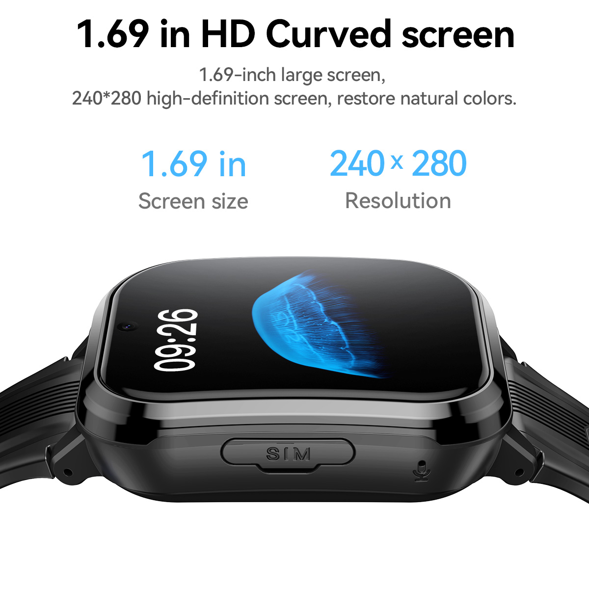 HOCO Y108 1.69inch HD LCD Curv - Smartwatch Watches For Kid Girl 评论和价格