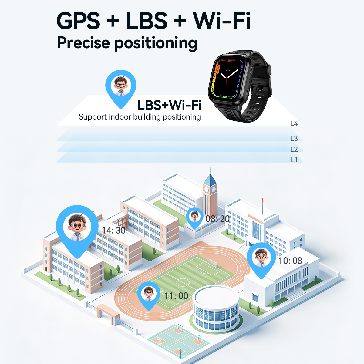 HOCO Y108 1.69inch HD LCD Curv - Smartwatch Watches For Kid Girl 评论和价格